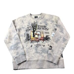 PRPS Brown Tie Dye Cactus Desert Print Crewneck Sweater E102S41 Mens Size L NWT